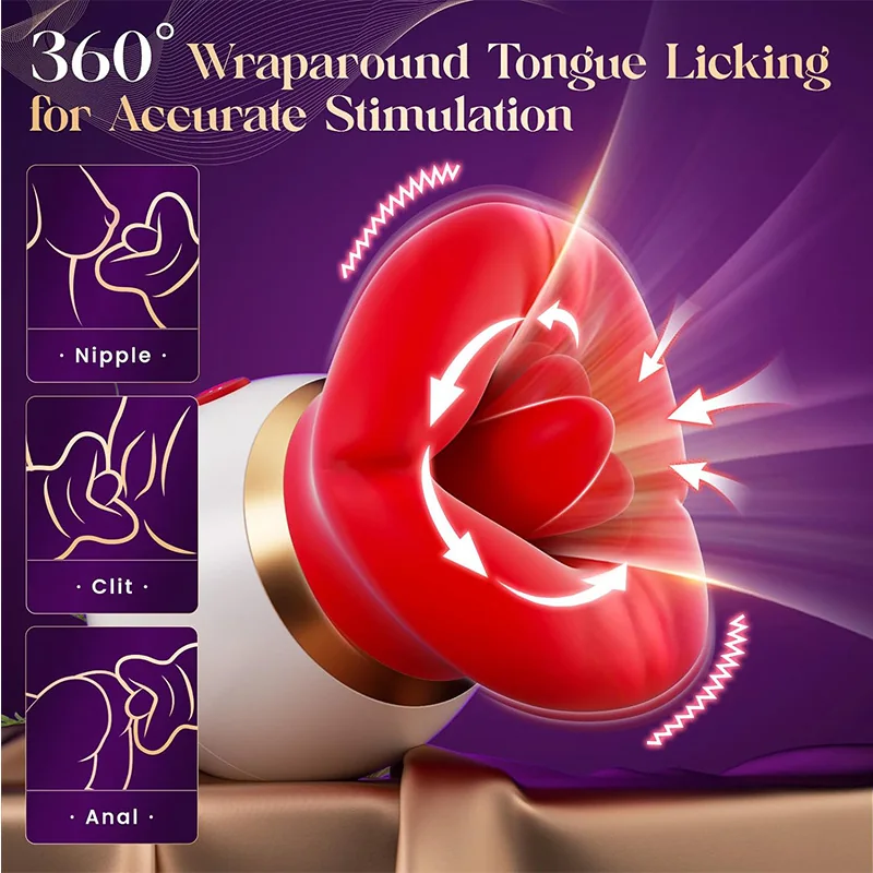 Tongue-Style Licking, Suction and Vibrating Adult Toy for Women — product detail