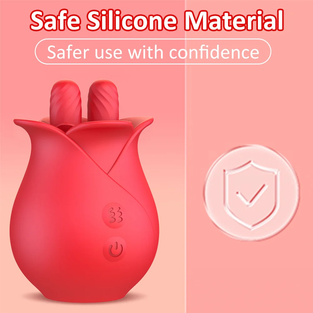 Rose-Style Dual-Tongue Vibrator — product detail
