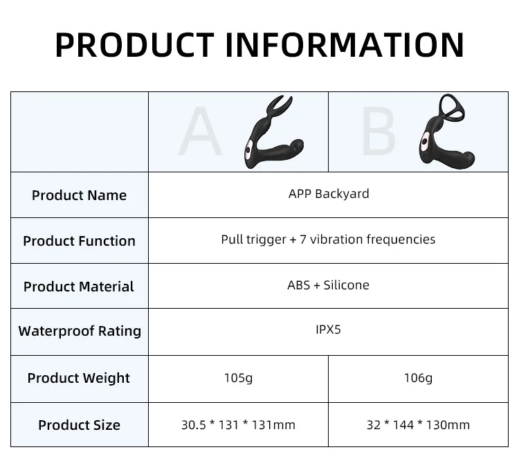 App-Controlled Vibrating Prostate Massager & Ring — product detail