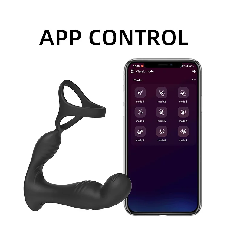 App-Controlled Vibrating Prostate Massager & Ring — product detail