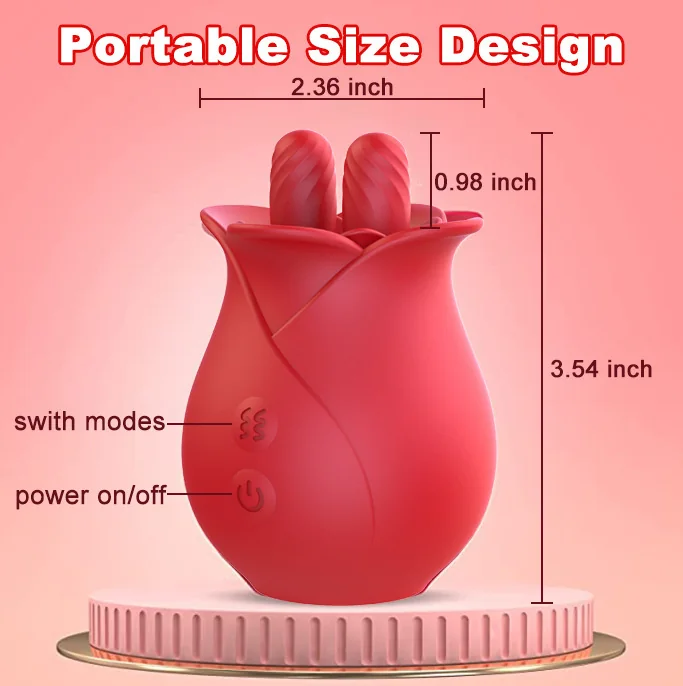 Rose-Style Dual-Tongue Vibrator — product detail