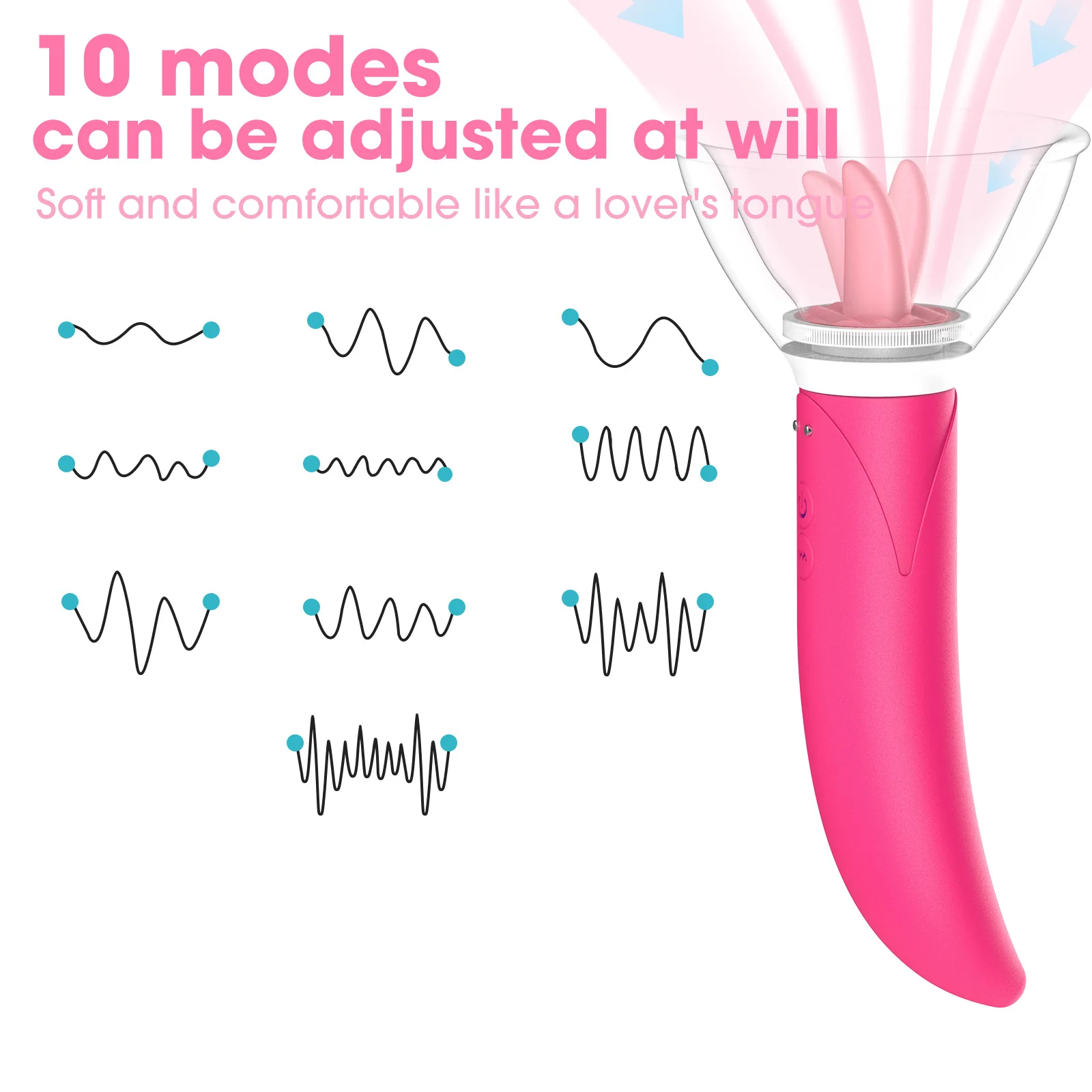 Simulated-Tongue Vibrating Intimate Massager — product detail