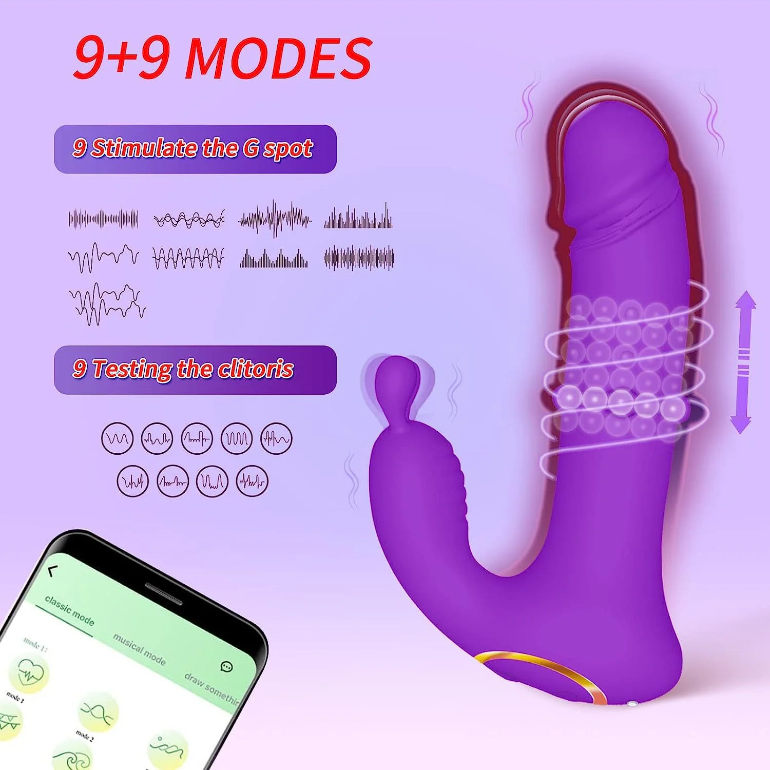 App-Controlled Wearable Rolling-Bead G-Spot Vibrator — product detail