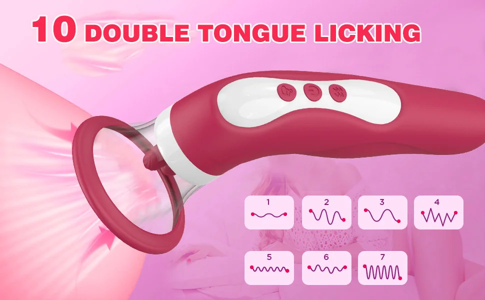 Soft Tongue Suction, Licking & Vibrating Intimate Massager for Women — product detail