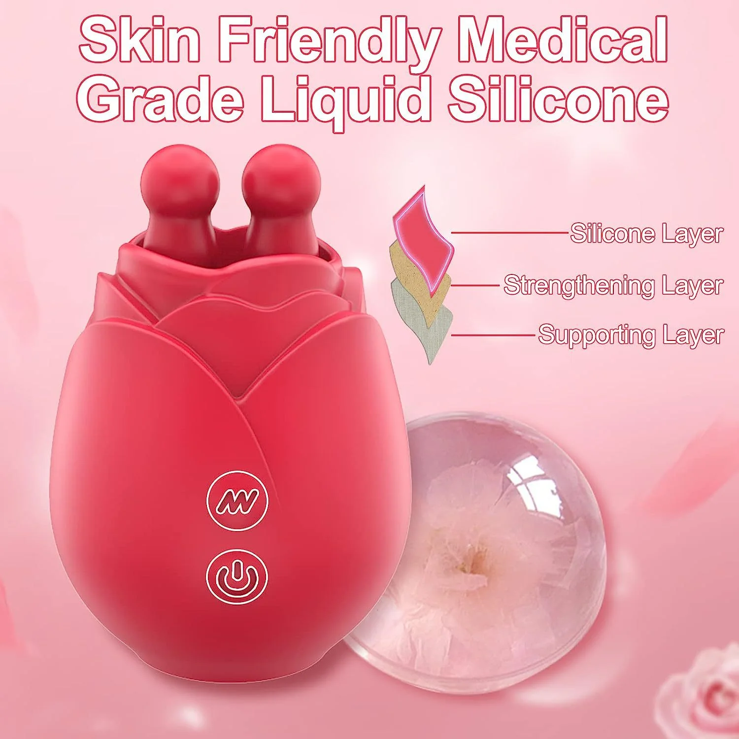 Rose-Style Dual-Tongue Vibrator — product detail