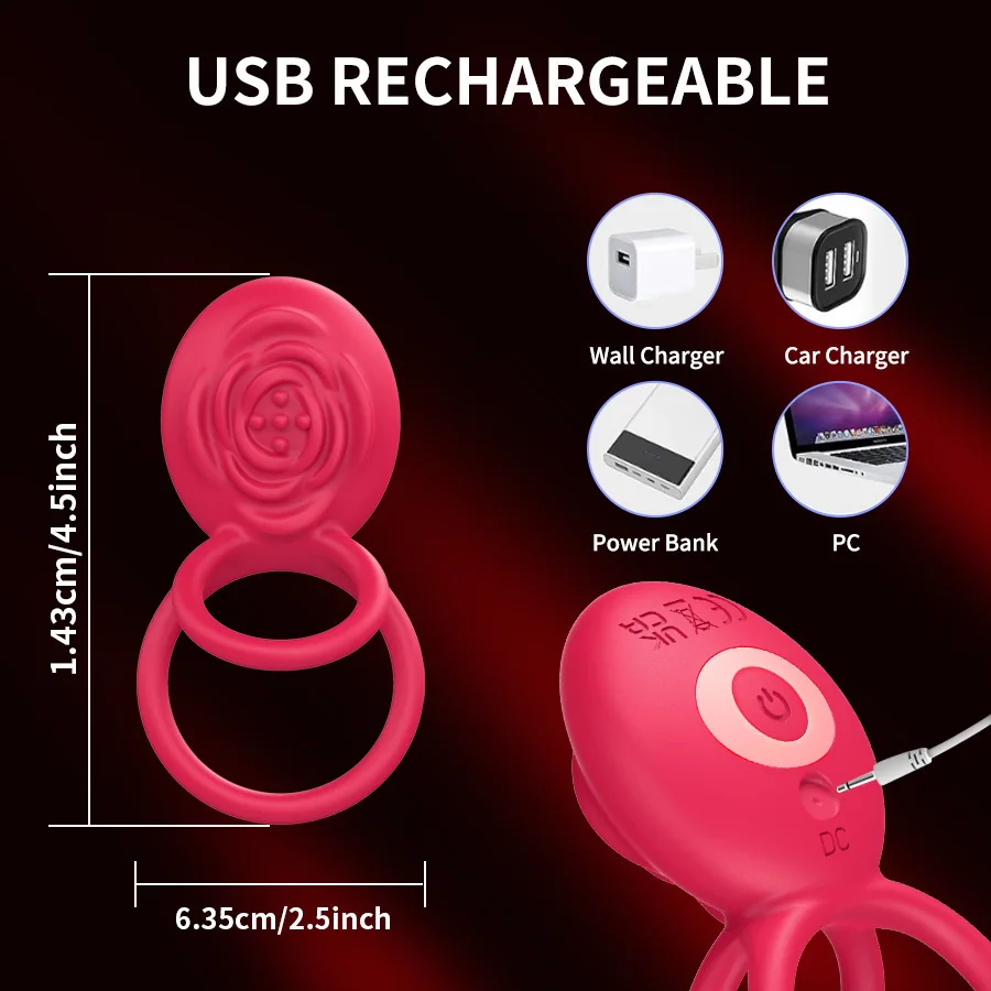 App-Controlled Vibrating Cock Ring for Men and Couples — product detail