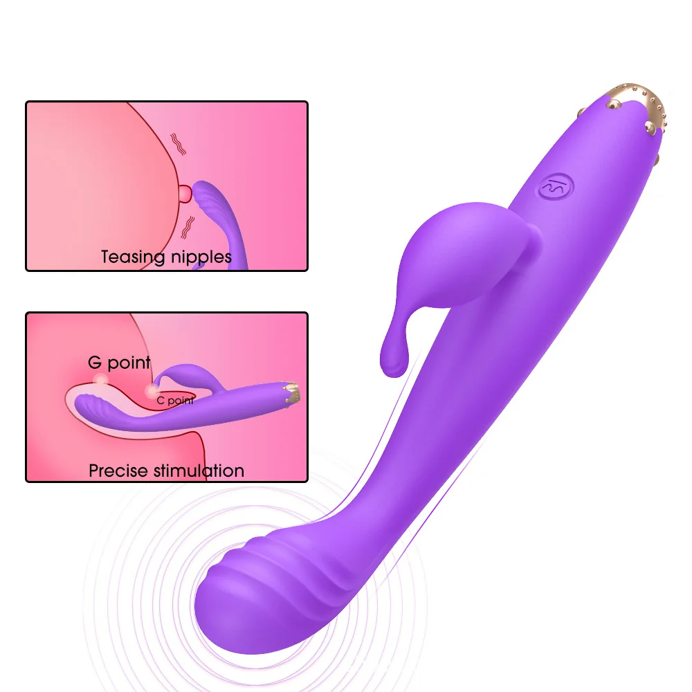 Crown-Tip Dual-Vibration Personal Vibrator — product detail