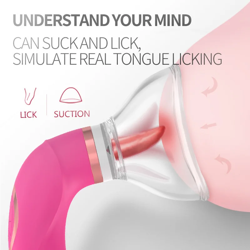 Soft Tongue Suction, Licking & Vibrating Intimate Massager for Women — product detail