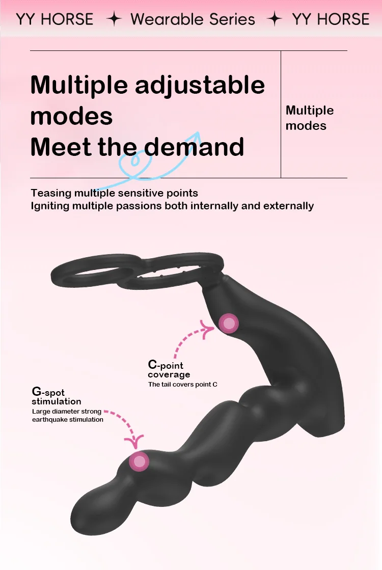 Remote-Controlled 10-Mode Vibrating Beaded Anal Plug for Men — product detail