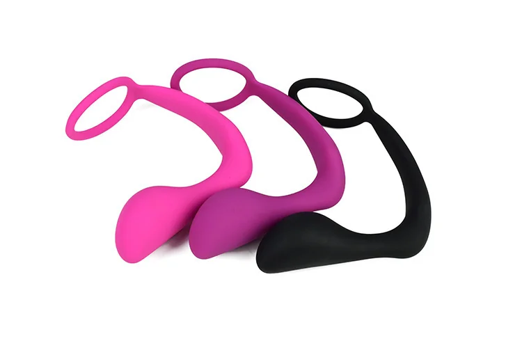 Men's Silicone Prostate Massager, Anal Plug and Cock Ring — product detail