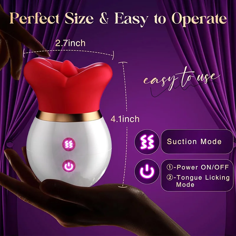Tongue-Style Licking, Suction and Vibrating Adult Toy for Women — product detail