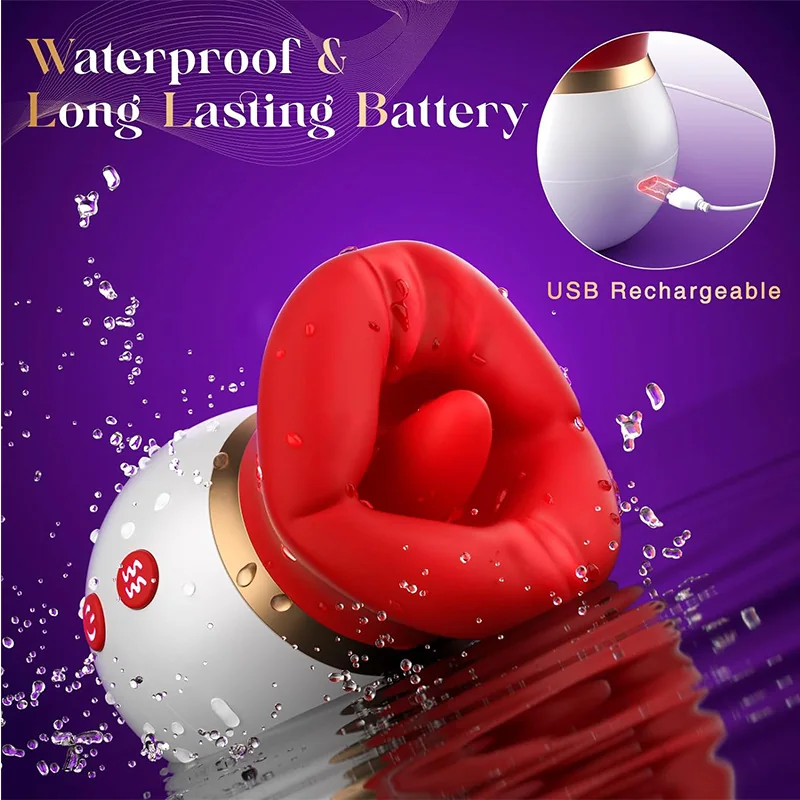 Tongue-Style Licking, Suction and Vibrating Adult Toy for Women — product detail