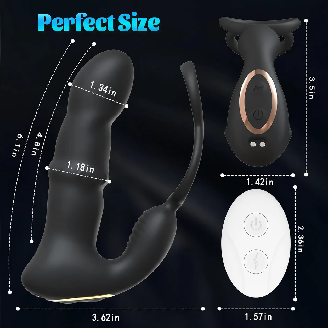 10-Mode Wireless Remote-Controlled Male Prostate Massager — product detail