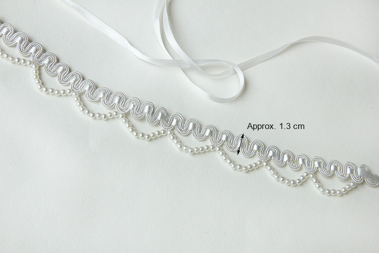 White lace choker trim - approximately 1.3 cm