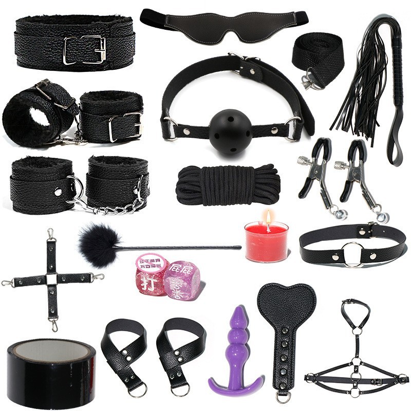 Plush-Trim Bondage Sets - 6 to 18 Pieces