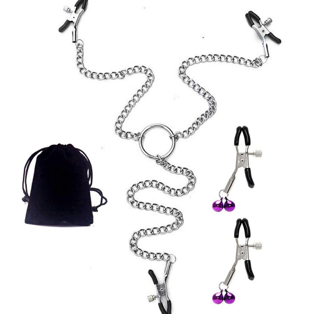 Ring Triple chain Nipple clamps Clitoris clamp