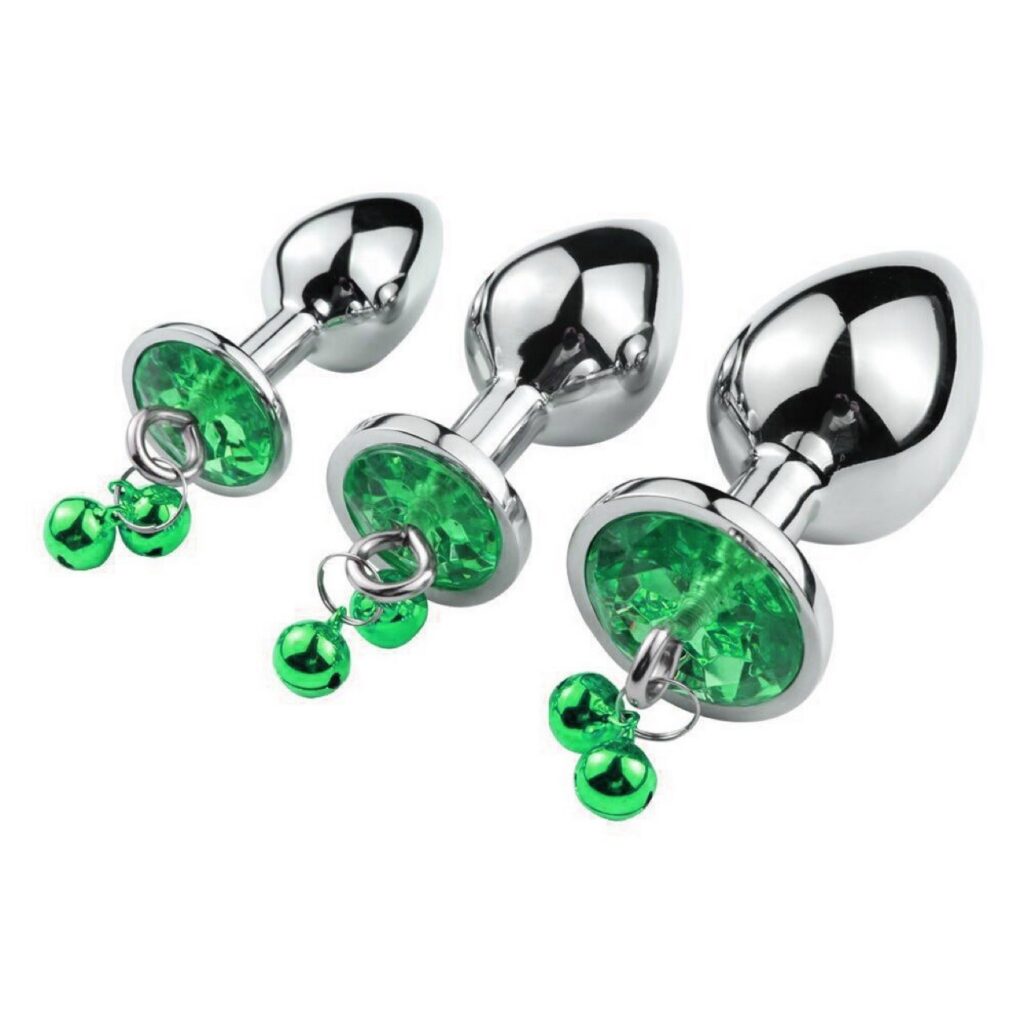 Leash Metal Bell Butt plug Anal Dilation Toy Adult Training Novelty toy