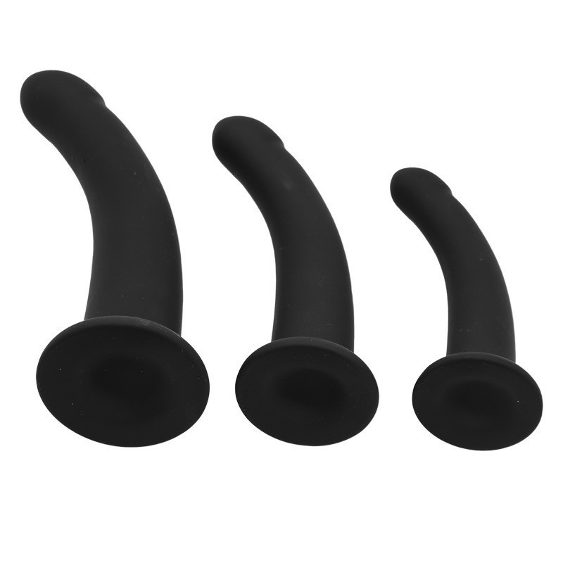 Silicone Anal Masturbator Unisex Suction cup Butt plug Wearable Toy