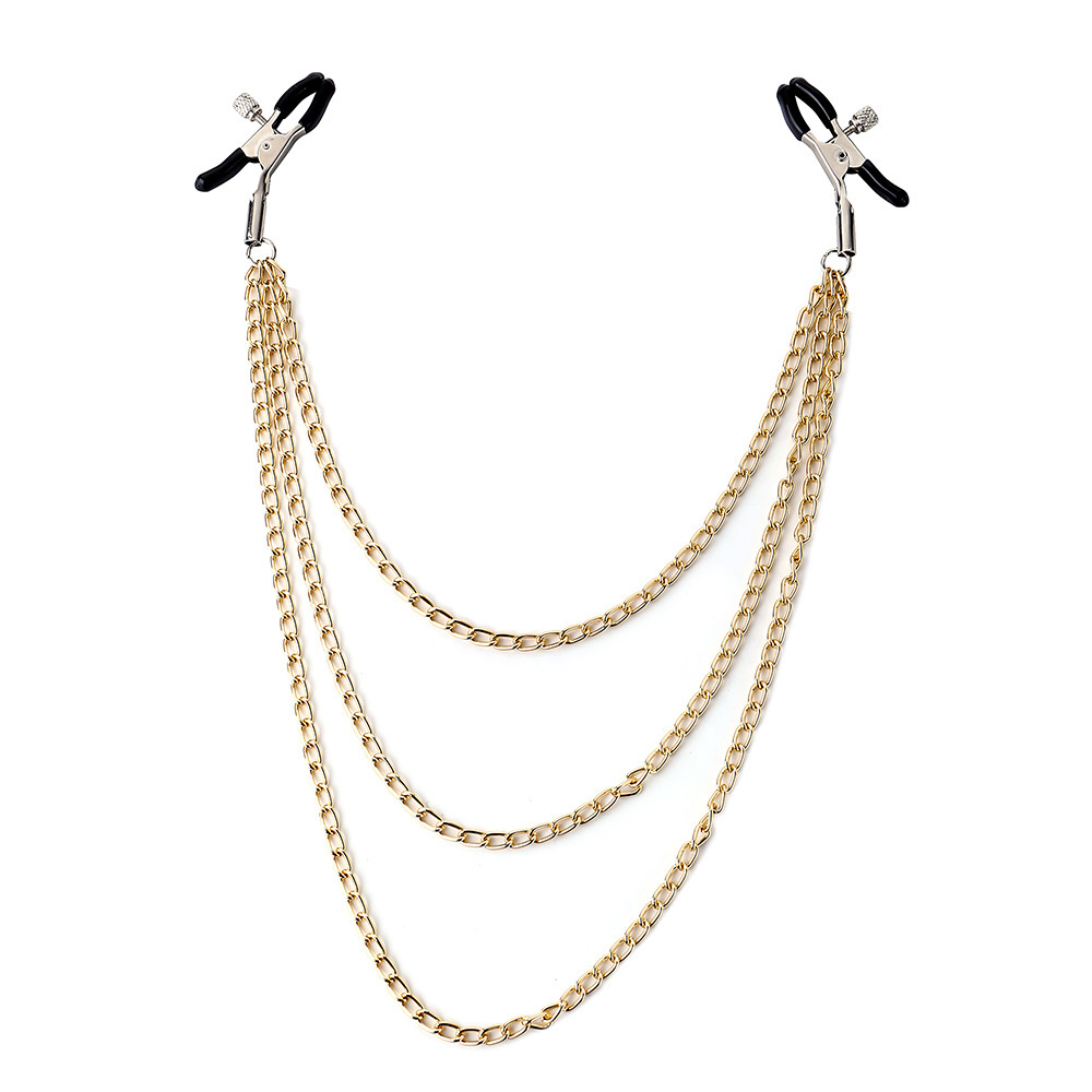 WILDTOY SM Metal Triple chain Nipple clamps Multicolor