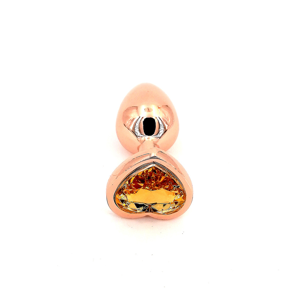 Rhinestone Rose gold Butt plug Anal Masturbator Unisex Anal SM Toy