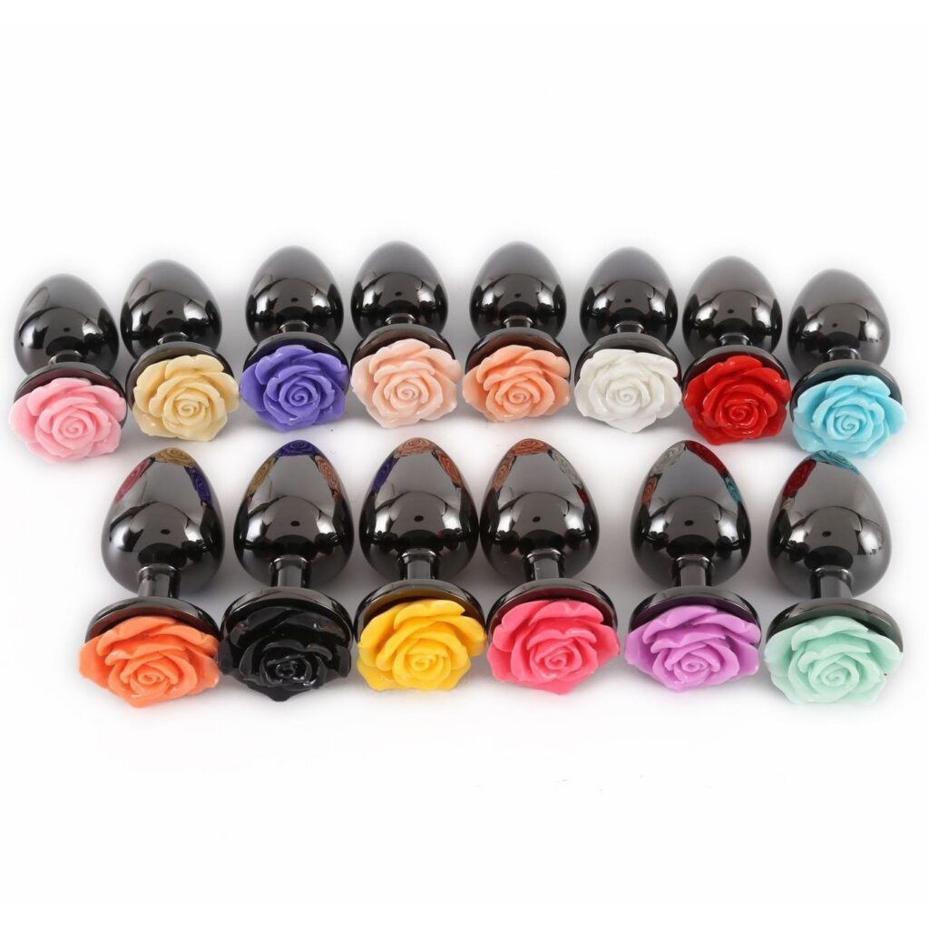 Assorted Flower Rose Butt plug Anal Toy Unisex Anal Masturbation Novelty toy