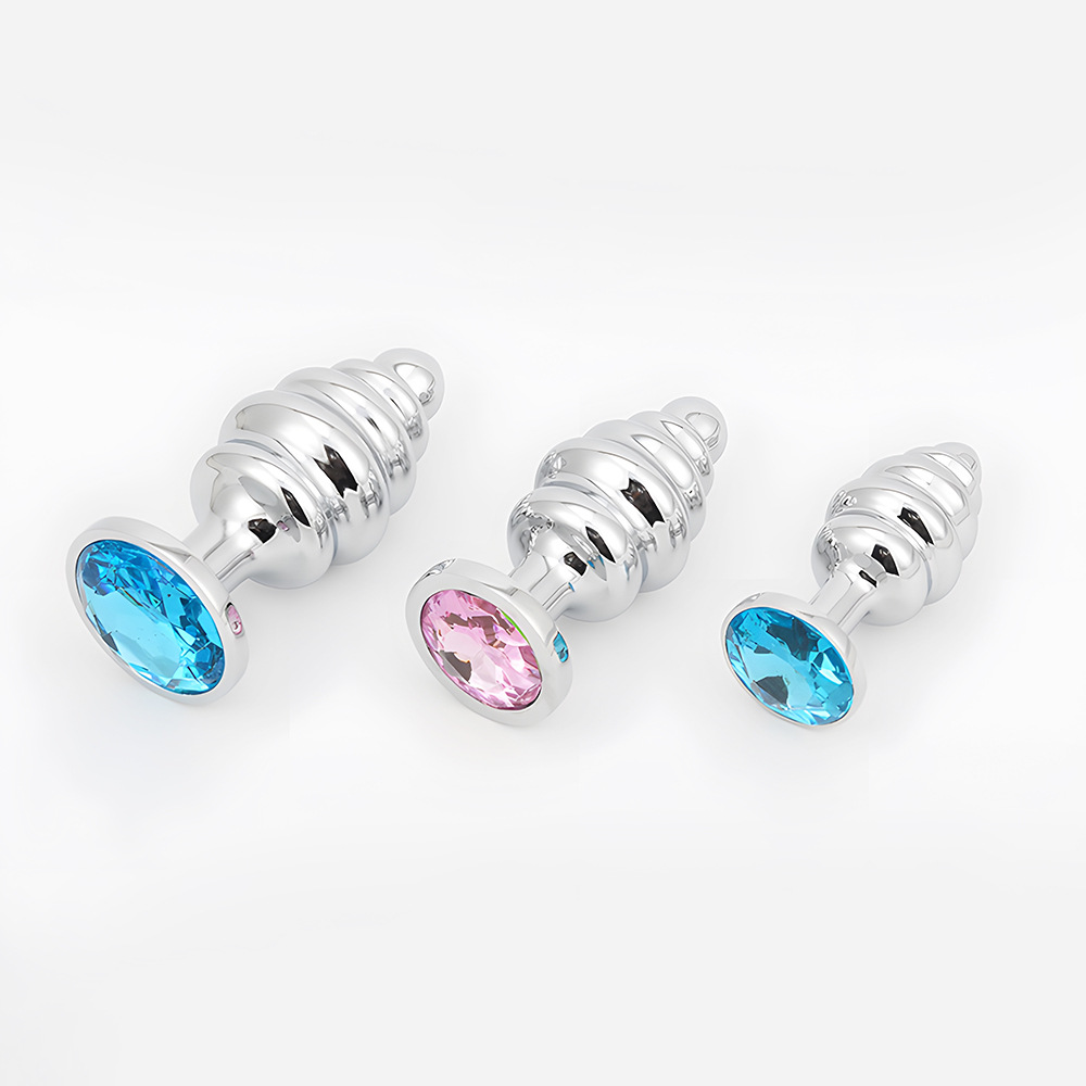 Anal Assorted Rhinestone Round Butt plug Masturbator Unisex Anal SM Toy