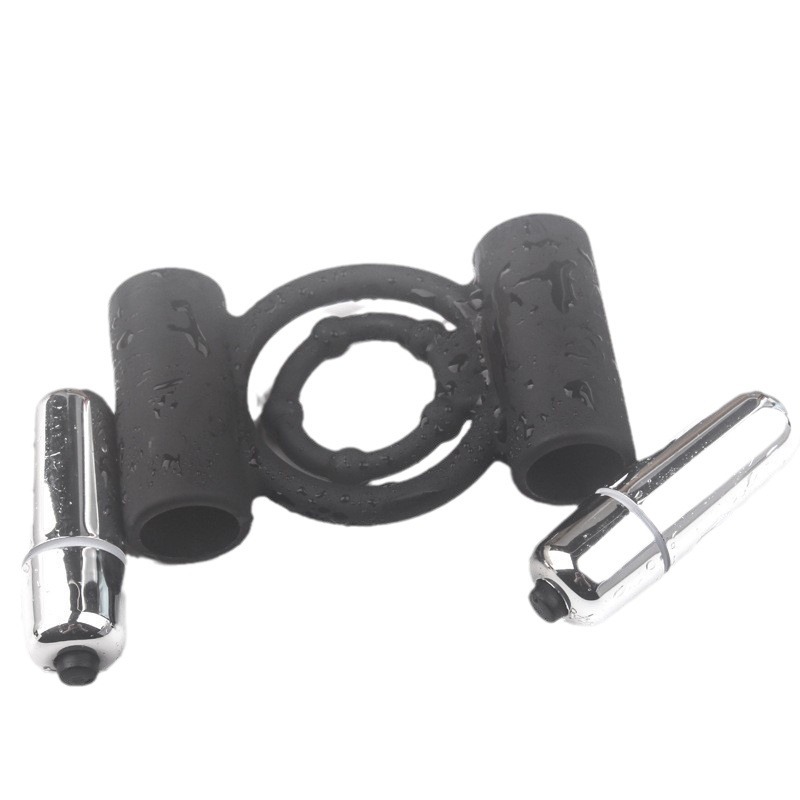 Dual-Ring Silicone Vibrating Ring