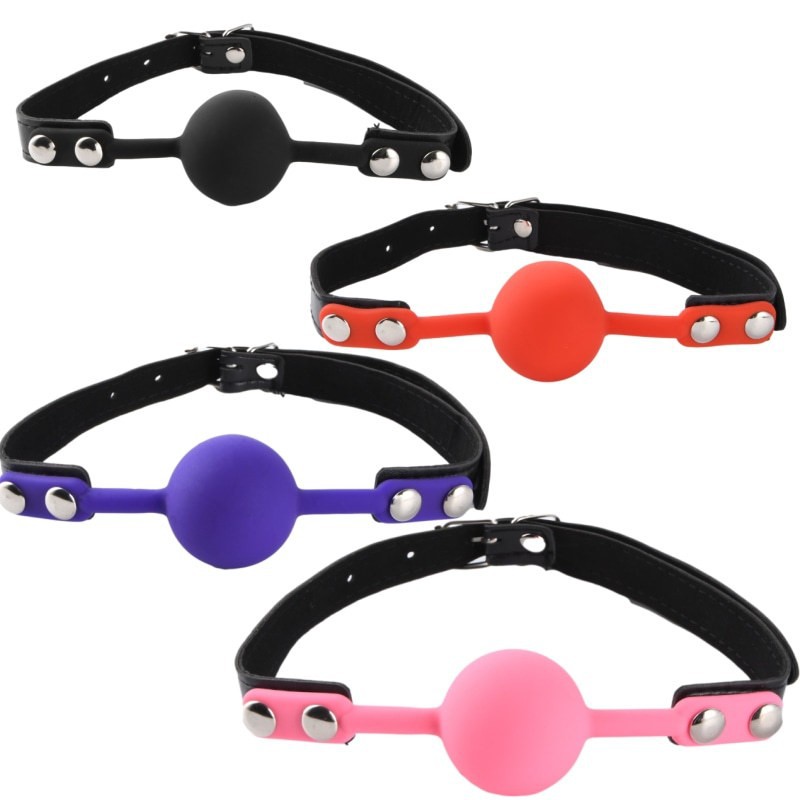 SM Restraint Toy Mouth gag Solid Silicone Ball gag Silicone Adult Couples Prop
