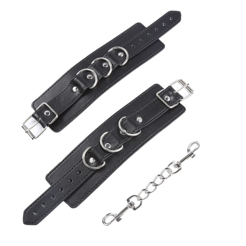 SM Handcuffs Adult Leather Handcuffs Ankle cuffs Restraint Prop Ankle cuffs