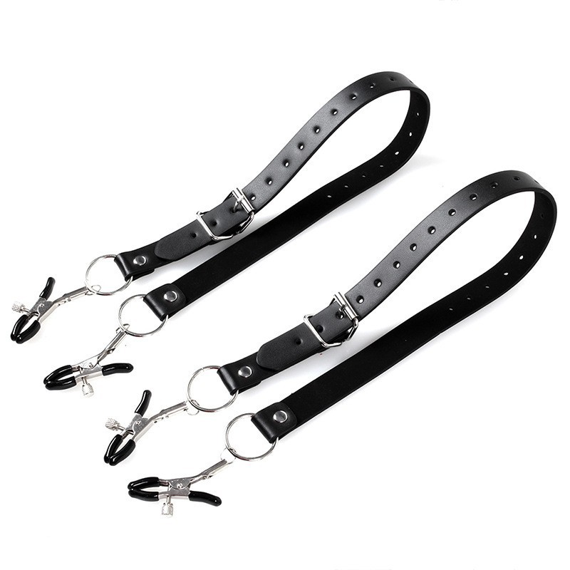 Adult For women Leather Clamp Nipple clamps SM Restraint Novelty toy