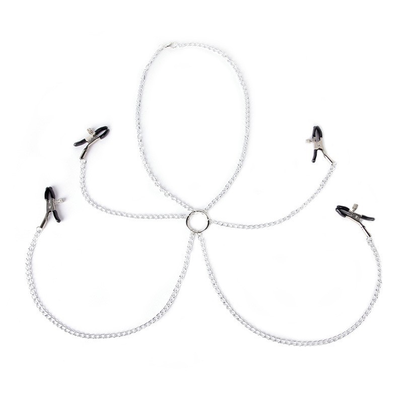 SM 4-head Nipple clamps For women Clamp Labia clamps Adult Prop