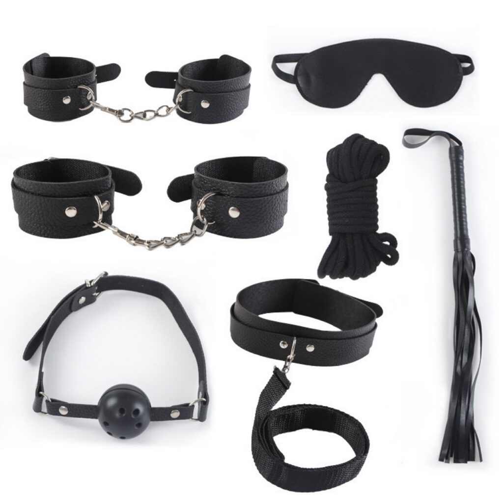 SM Set Leather Training Bondage restraint Toy piece set 10-piece set Adult Training Toy