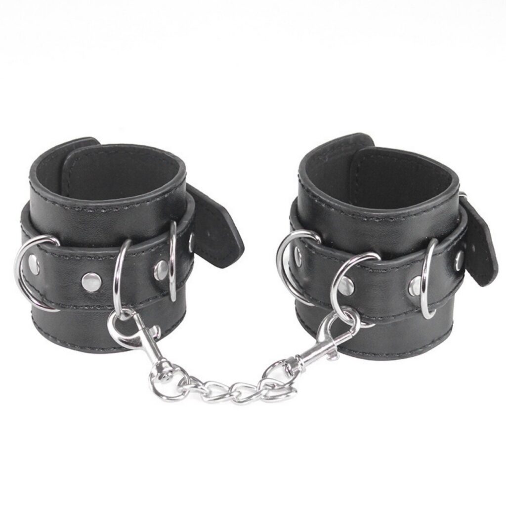 Leather Handcuffs Couples Foreplay Tease Prop Bondage restraint Alternative Sex toy