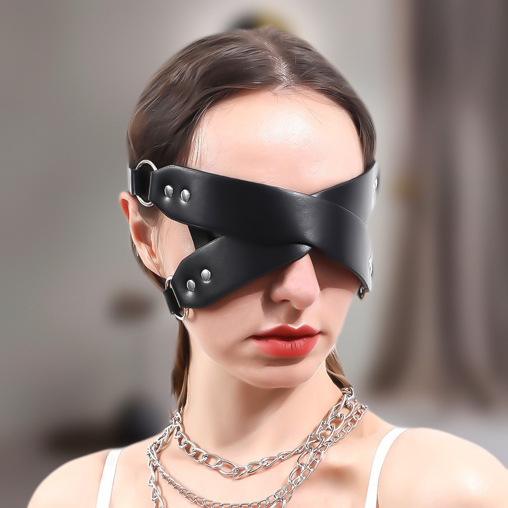 Cross-Strap PVC Blindfold - LYSMPJ-201