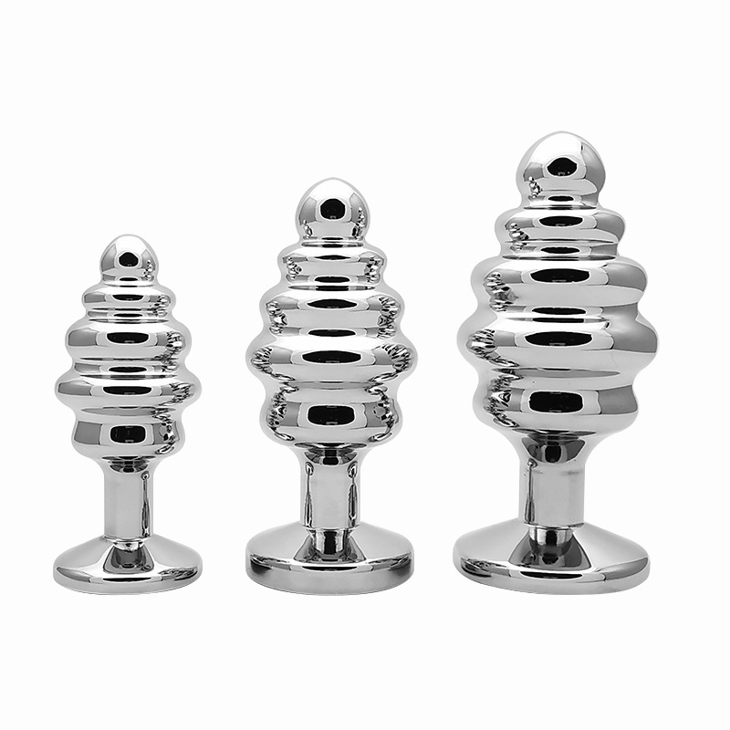 Assorted Rhinestone Round Gold Butt plug Masturbation Unisex Anal SM Toy