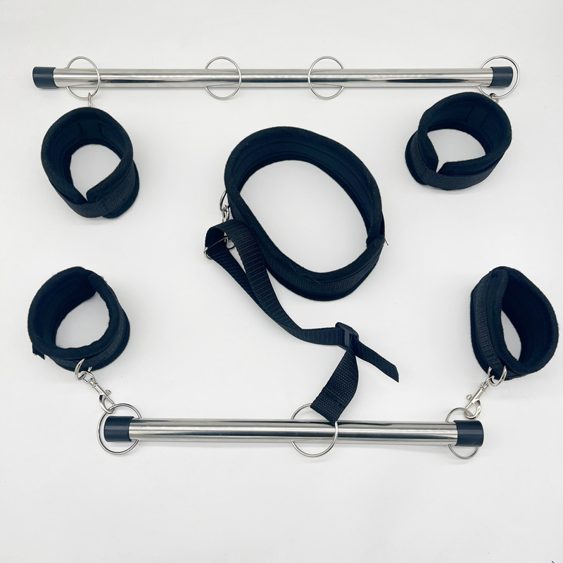 SM Handcuffs Ankle cuffs Leash Collar Training Restraint Leg spreader T