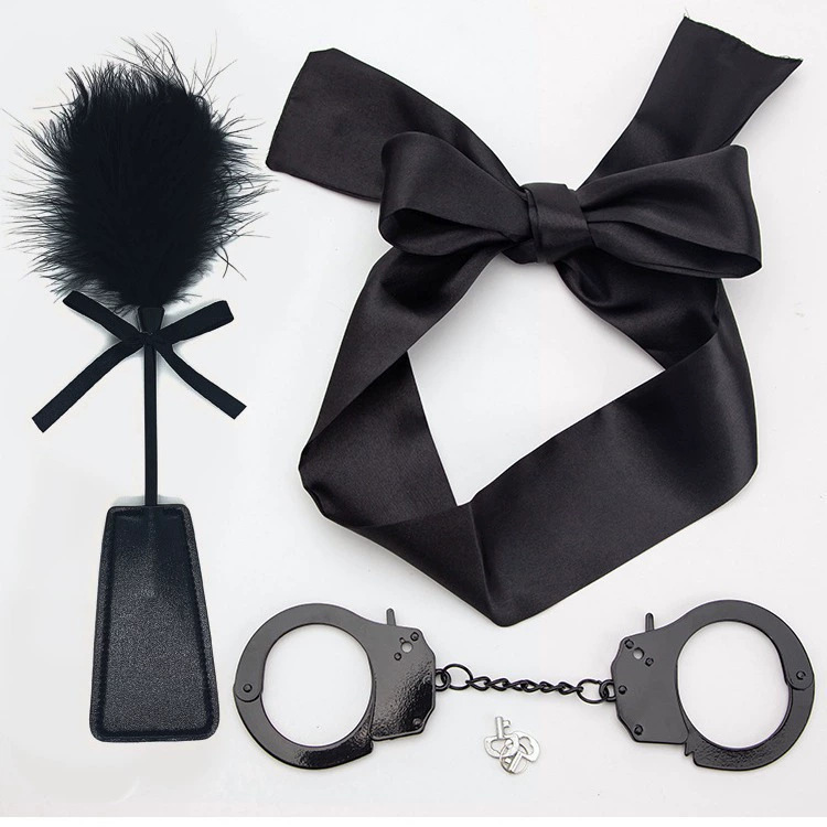 SM Alternative Lace Blindfold Feather tickler 3 piece set Bondage Toy