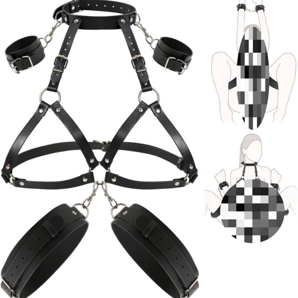 Adult SM For women Wearable Large Limb restraint Leather SM Strap