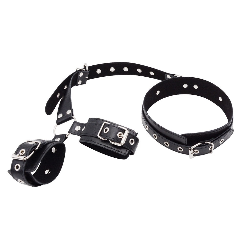 SM Prop Bondage restraint Training Adult Toy Handcuffs Collar