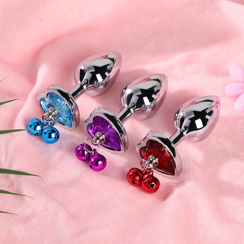SM Prop Rhinestone Metal Butt plug SM Training Bell Butt plug Alternative