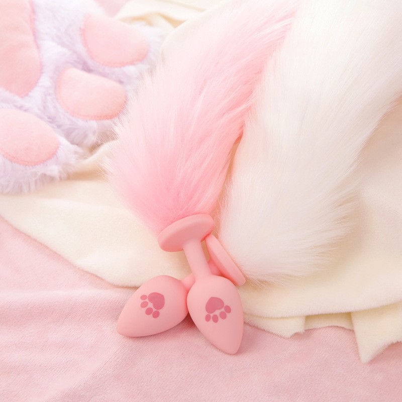 SM Tail Butt plug Anal Training Prop Silicone Butt plug SM