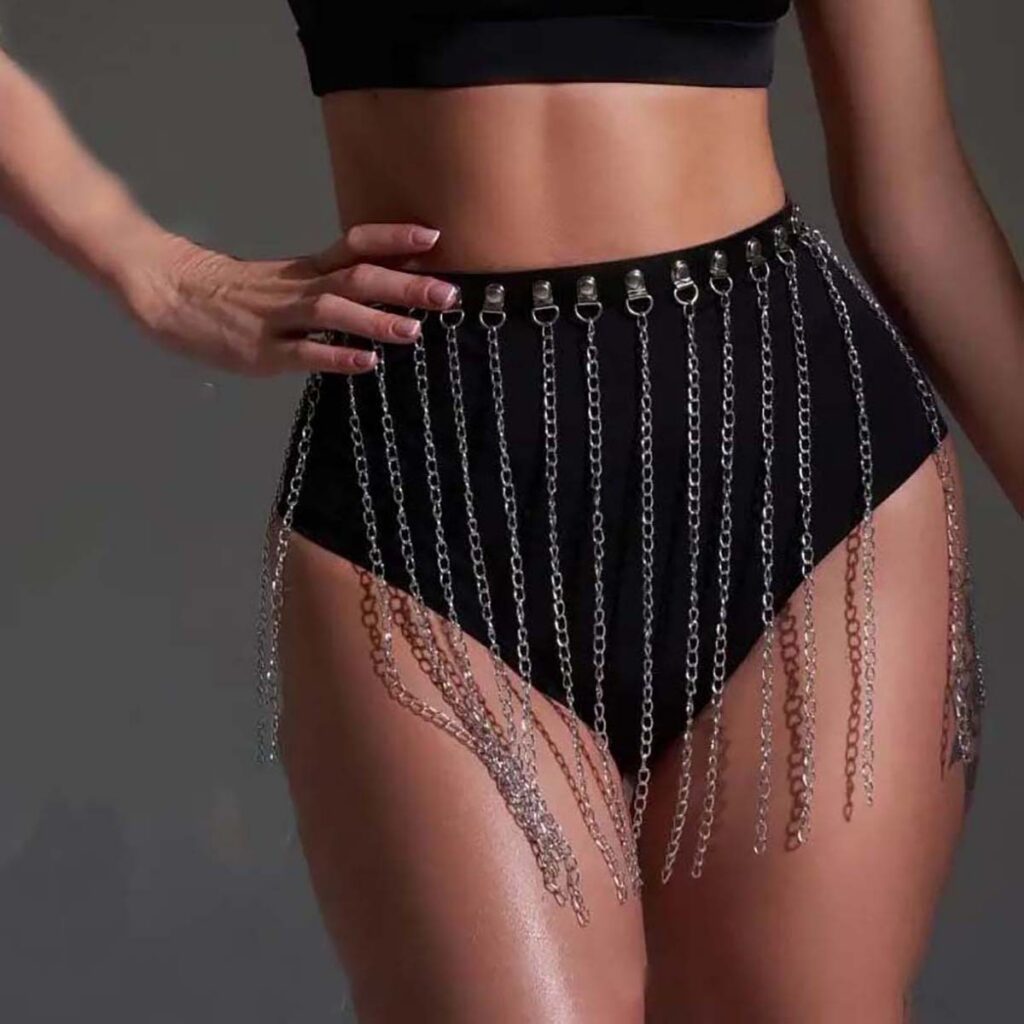 Sexy Chain Leather Chain Sexy Leather Chain Tassel Chain Nightclub Stage Accessory Women