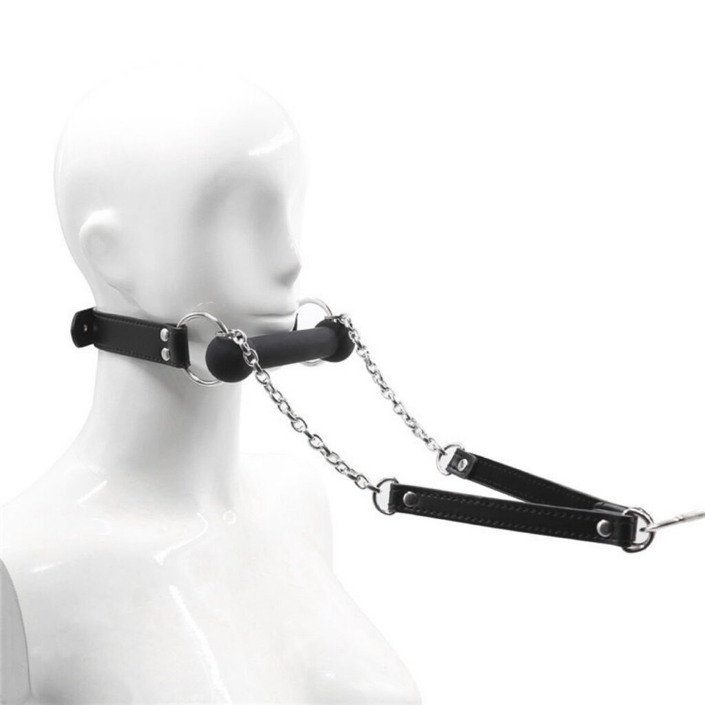 Tease Mouth gag SM Restraint Dumbbell Ring Leash Chain Toy Couples Novelty toy