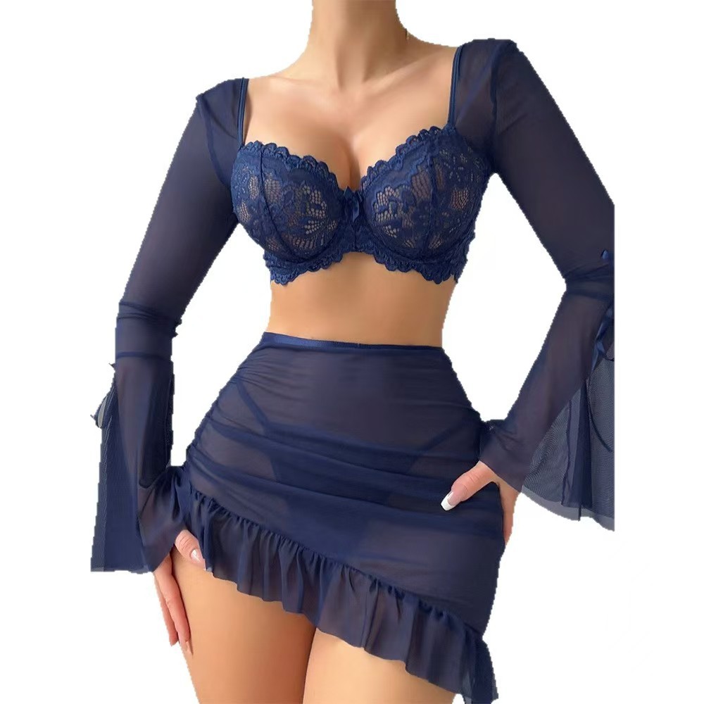 Lingerie Sexy Women Lace Mesh Sheer Loungewear Bodycon