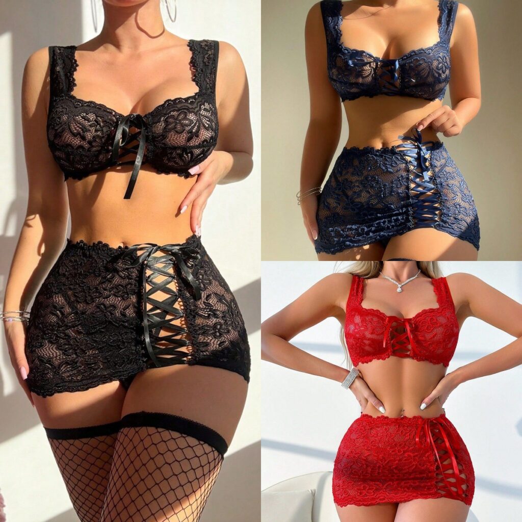Fashion Sexy Bra Sheer Lace Floral Strap Padded Strap Lingerie OZON