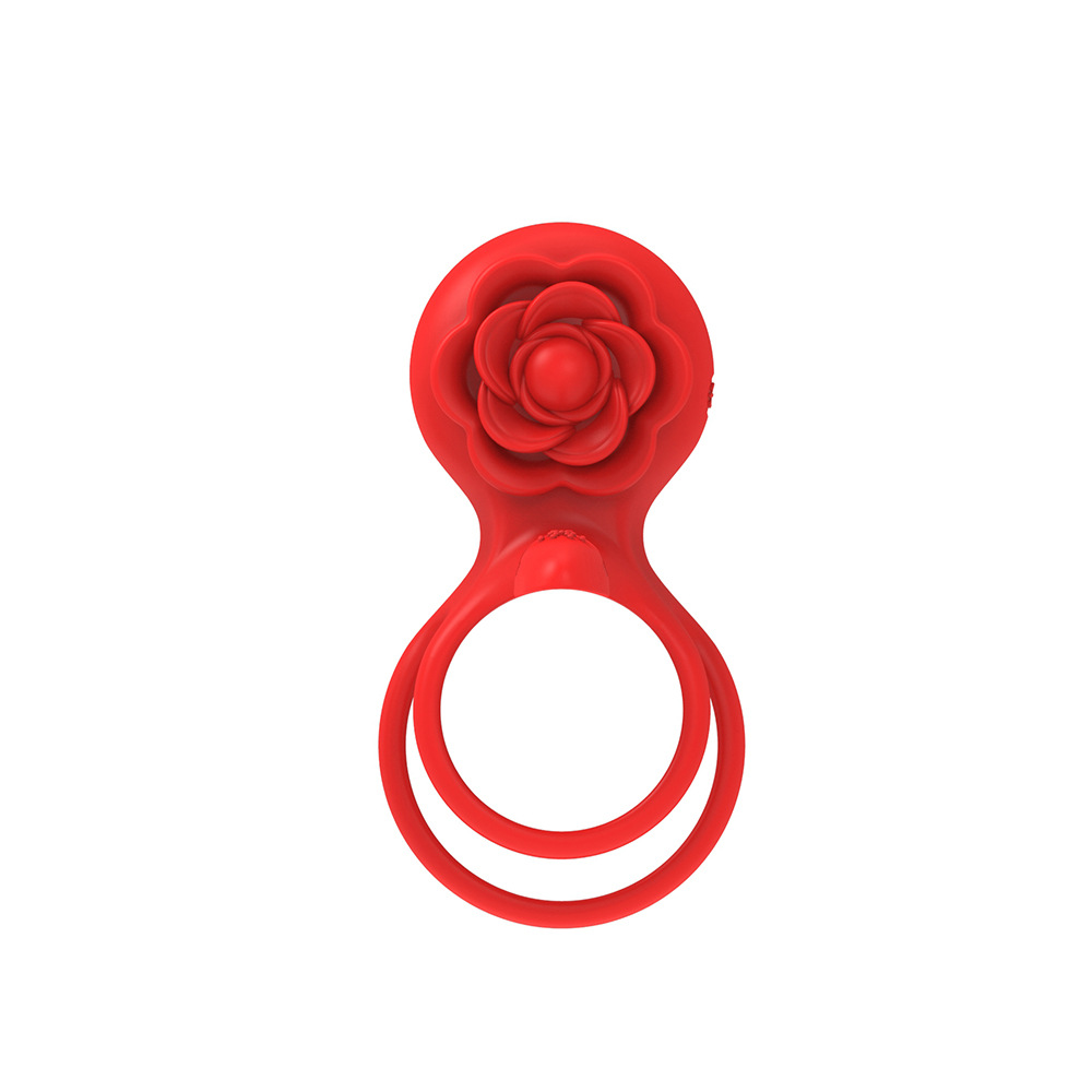 MIDU Rose Vibrating double cock ring