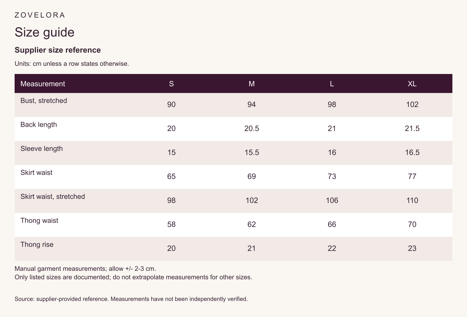 English supplier size guide for Lingerie Western Sexy Lingerie cosplay Halloween Roleplay