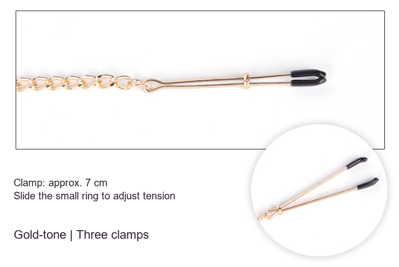 Chain clamp product detail with English supplier measurements