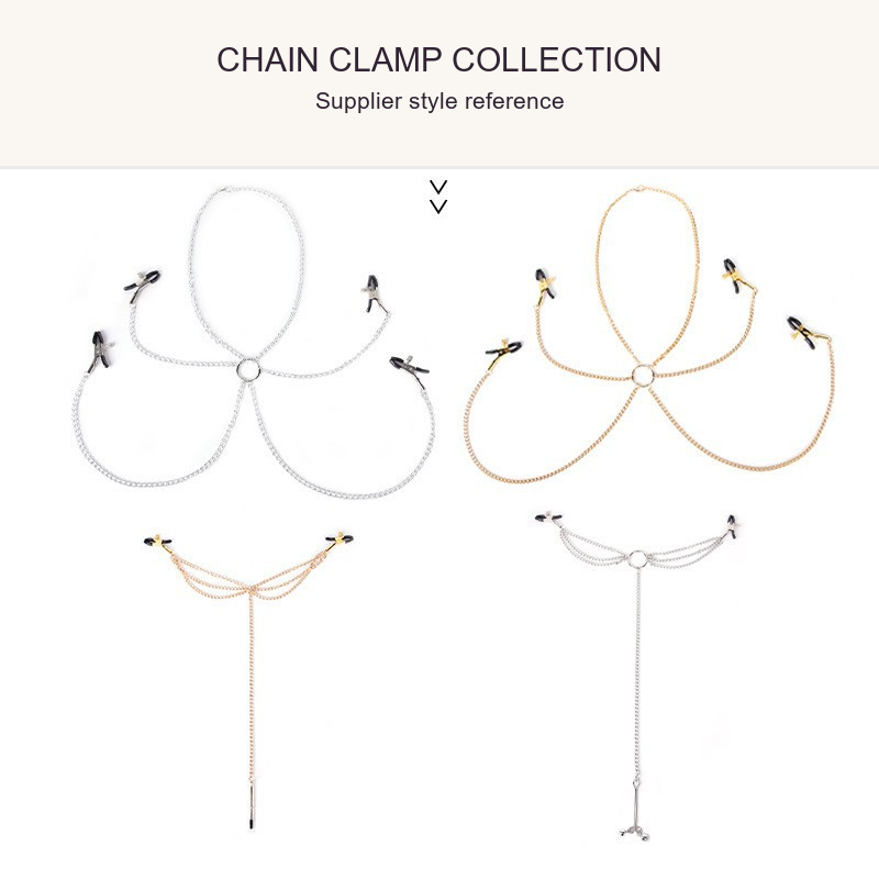 SM 4-head Nipple clamps For women Clamp Labia clamps Adult Prop