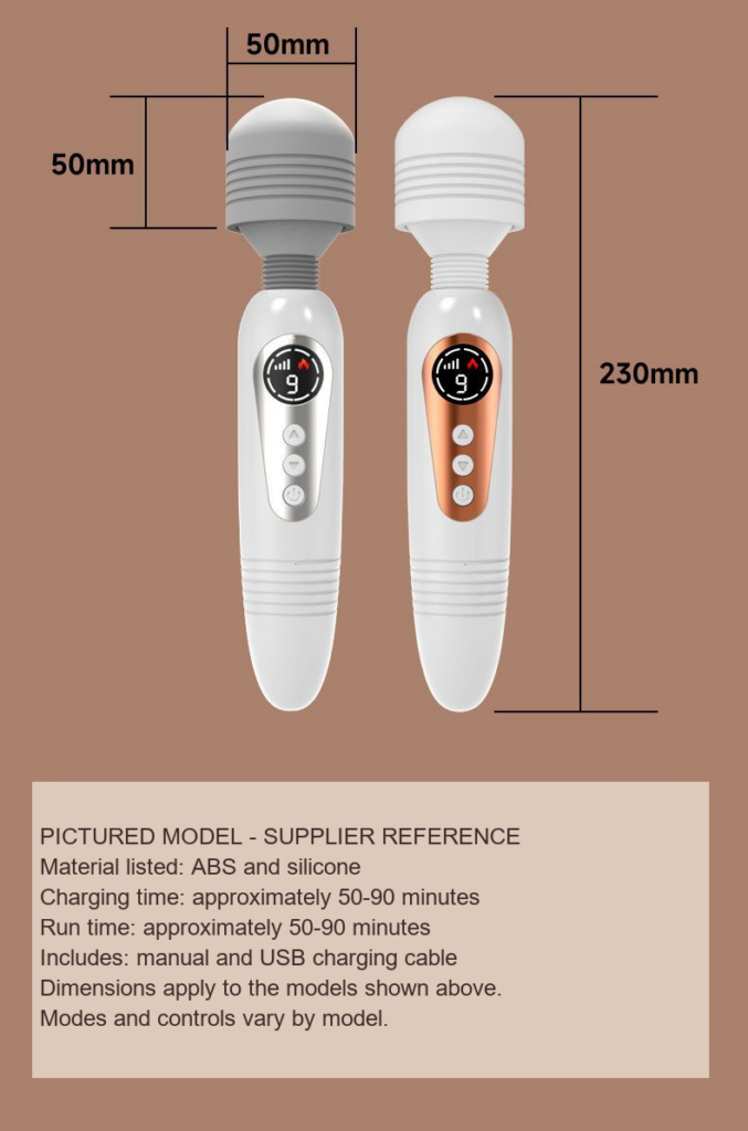 Wand product detail and English model-specific supplier reference
